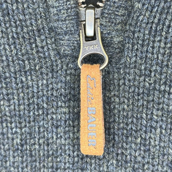 NWT Eddie Bauer Toppenish Windcutter 1/4 Zip Field Merino Wool Sweater Size L - Picture 5 of 15